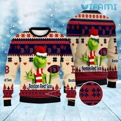 Red Sox Sweater Grinch Christmas Design Boston Red Sox Gift