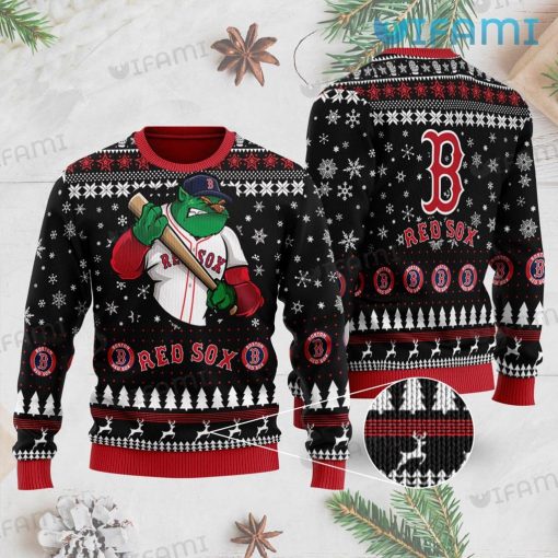Red Sox Sweater Mascot Christmas Design Boston Red Sox Gift