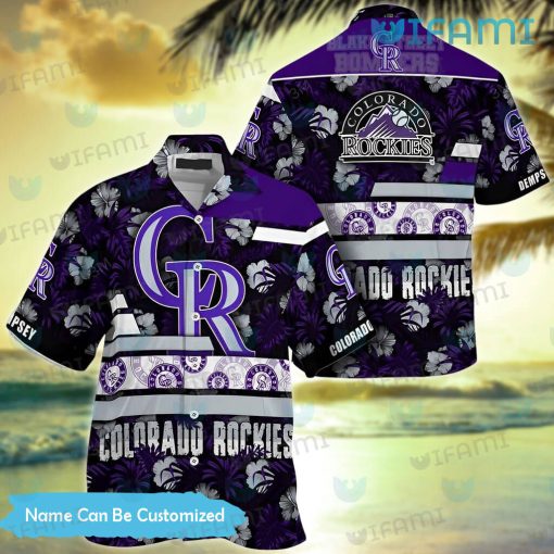 Rockies Hawaiian Shirt Hibiscus Tropical Leaf Custom Colorado Rockies Gift