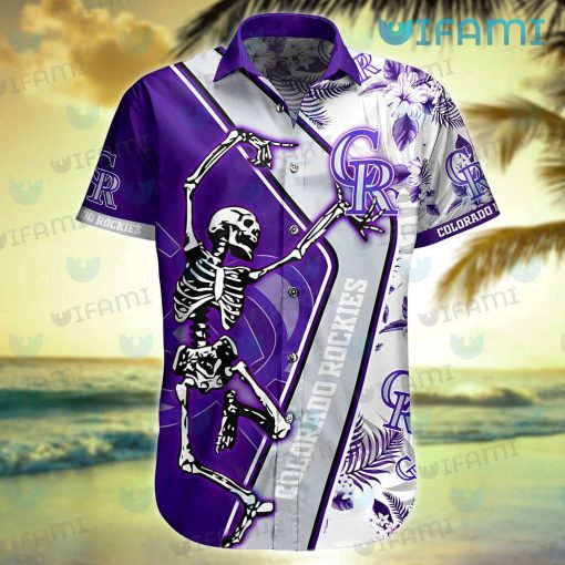 Rockies Hawaiian Shirt Skeleton Dancing Colorado Rockies Gift