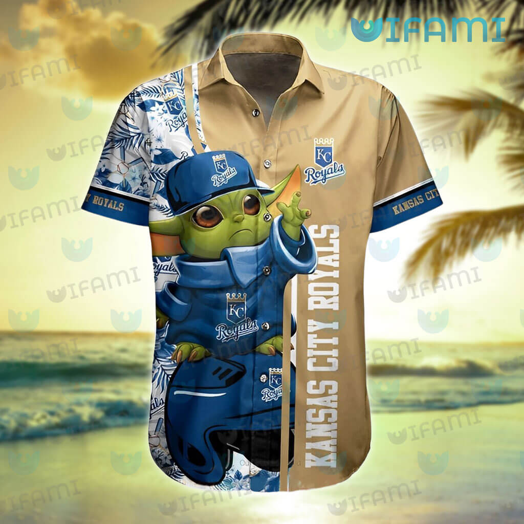 Royals Hawaiian Shirt Baby Yoda Tropical Flower Kansas City Royals Gift -  Personalized Gifts: Family, Sports, Occasions, Trending