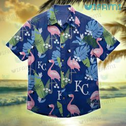 Royals Hawaiian Shirt Flamingo Banana Leaf Kansas City Royals Present