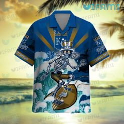 Royals Hawaiian Shirt Grateful Dead Skeleton Surfing Kansas City Royals Present