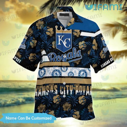 Royals Hawaiian Shirt Hibiscus Palm Leaf Custom Kansas City Royals Gift