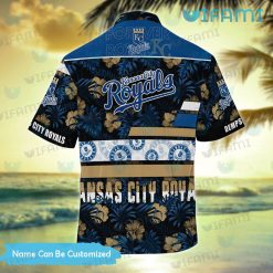 Royals Hawaiian Shirt Hibiscus Palm Leaf Custom Kansas City Royals Present Back