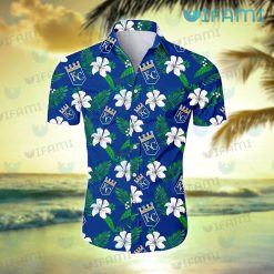 Custom Royals Hawaiian Shirt Big Palm Leaf Kansas City Royals Gift