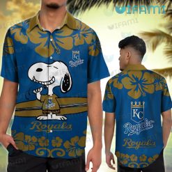 Custom Royals Hawaiian Shirt Mascot Palm Leaf Kansas City Royals Gift