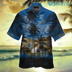 Royals Hawaiian Shirt Sunset Coconut Tree Kansas City Royals Gift