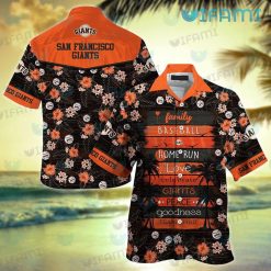 SF Giants Hawaiian Shirt Baseball Love Peace San Francisco Giants Gift