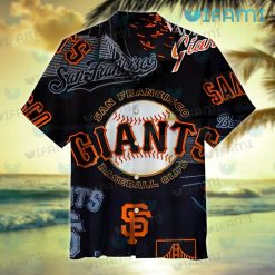 SF Giants Hawaiian Shirt Big Logo San Francisco Giants Gift