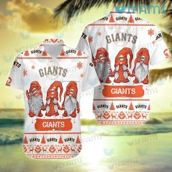 SF Giants Hawaiian Shirt Christmas Gnomes San Francisco Giants Gift
