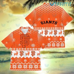 SF Giants Hawaiian Shirt Christmas Pattern San Francisco Giants Gift
