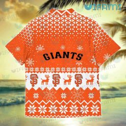 SF Giants Hawaiian Shirt Christmas Pattern San Francisco Giants Present Back