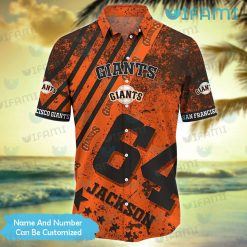 SF Giants Hawaiian Shirt Grunge Pattern Personalized San Francisco Giants Present