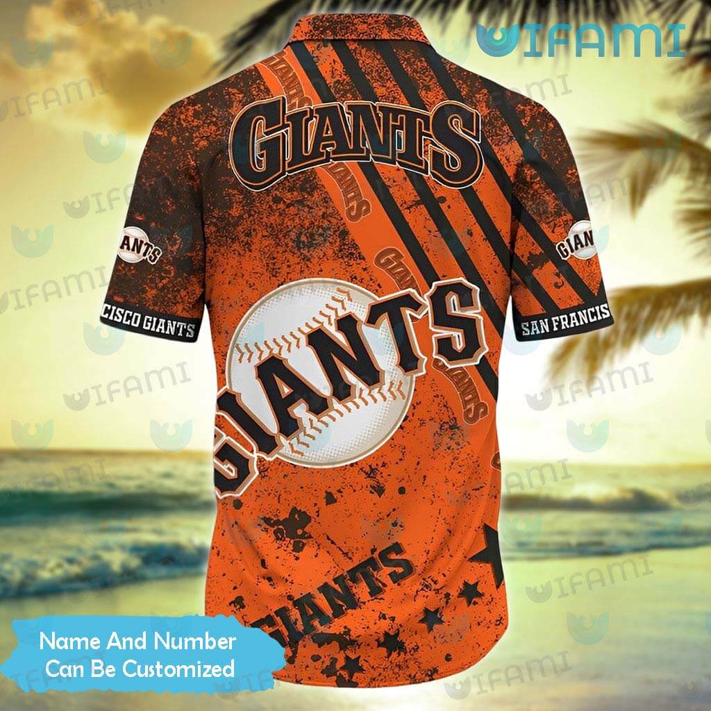 SF Giants Hawaiian Shirt Grunge Pattern Personalized San Francisco Giants  Gift - Personalized Gifts: Family, Sports, Occasions, Trending