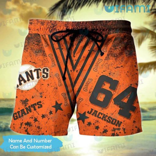 SF Giants Hawaiian Shirt Grunge Pattern Personalized San Francisco Giants Gift