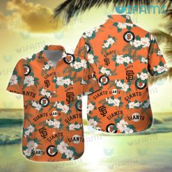 SF Giants Hawaiian Shirt Hibiscus Pattern San Francisco Giants Gift