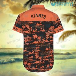 SF Giants Hawaiian Shirt Island Coconut Tree San Francisco Giants Present Back