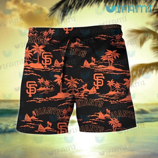 SF Giants Hawaiian Shirt Island Coconut Tree San Francisco Giants Gift