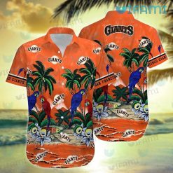 SF Giants Hawaiian Shirt Parrot Tropical Sea San Francisco Giants Present