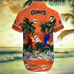 SF Giants Hawaiian Shirt Parrot Tropical Sea San Francisco Giants Present Back