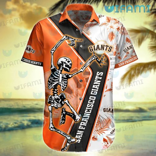 SF Giants Hawaiian Shirt Skeleton Dancing San Francisco Giants Gift