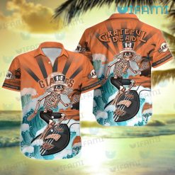 SF Giants Hawaiian Shirt Skeleton Surfing Grateful Dead San Francisco Giants Gift