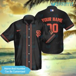 SF Giants Hawaiian Shirt Swoosh Logo Personalized San Francisco Giants Gift