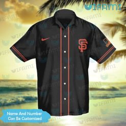 SF Giants Hawaiian Shirt Swoosh Logo Personalized San Francisco Giants Gift