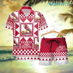 STL Cardinals Hawaiian Shirt Gingham Pattern St Louis Cardinals Gift