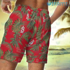 STL Cardinals Hawaiian Shirt Tropical Palm Tree St Louis Cardinals Short