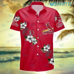 STL Cardinals Hawaiian Shirt White Hibiscus St Louis Cardinals Present