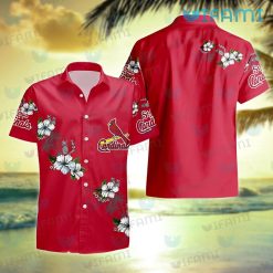 STL Cardinals Hawaiian Shirt White Hibiscus St Louis Cardinals Gift