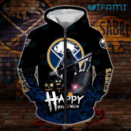 Sabres Hoodie 3D Grim Reaper Happy Halloween Buffalo Sabres Gift