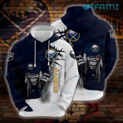 Sabres Hoodie 3D Iron Maiden Wearing Hat Buffalo Sabres Gift