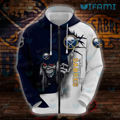 Sabres Hoodie 3D Iron Maiden Wearing Hat Buffalo Sabres Gift
