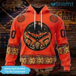 Sabres Hoodie 3D Native American Wolf Art Personalized Buffalo Sabres Present Front
