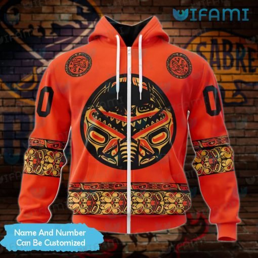 Sabres Hoodie 3D Native American Wolf Art Personalized Buffalo Sabres Gift