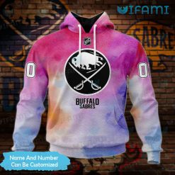 Sabres Hoodie 3D Pink Breast Cancer Awareness Personalized Buffalo Sabres Present Front