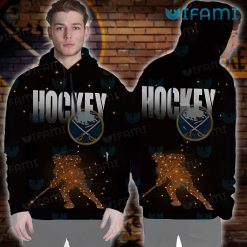 Sabres Hoodie 3D Player Made From Lights Custom Buffalo Sabres Gift
