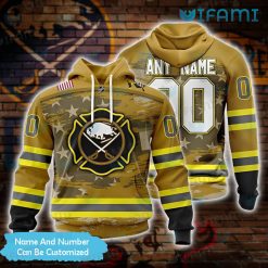 Sabres Hoodie 3D Yellow Honnor Firefighter Logo Personalized Buffalo Sabres Gift