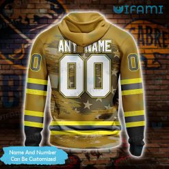Sabres Hoodie 3D Yellow Honnor Firefighter Logo Personalized Buffalo Sabres Present Back