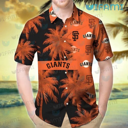 San Francisco Giants Hawaiian Shirt Palm Tree Logo SF Giants Gift