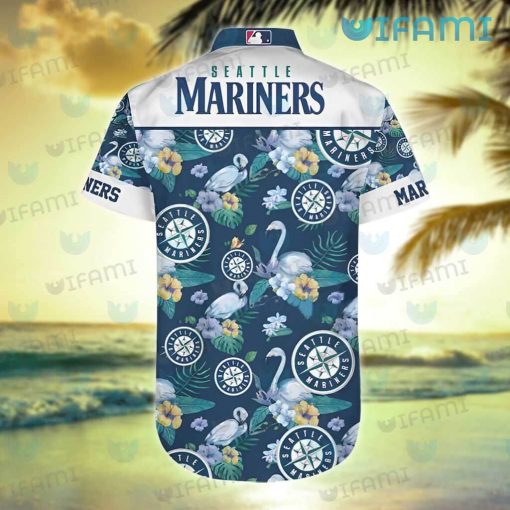 Seattle Mariners Hawaiian Shirt Flamingo Tropical Flower Mariners Gift