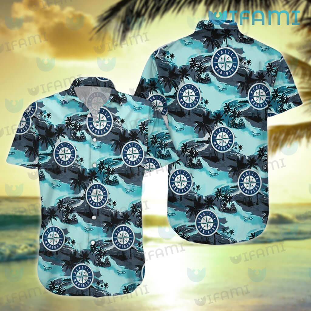 Seattle Mariners Hawaiian Shirt Island Pattern Summer Beach Gift