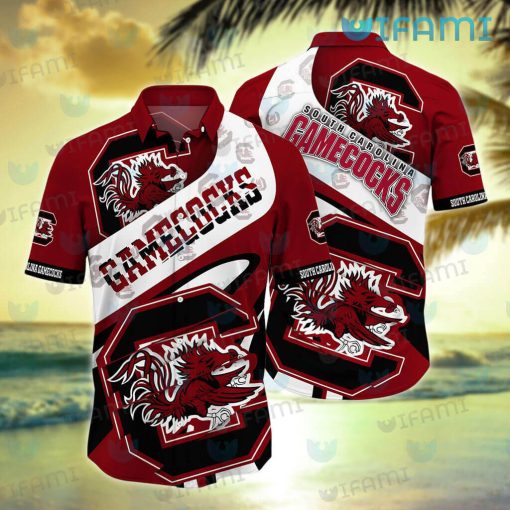 South Carolina Gamecock Hawaiian Shirt Big Logo Gamecocks Gift