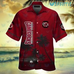South Carolina Gamecock Hawaiian Shirt Sunset Beach Gamecocks Gift
