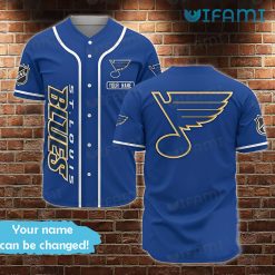St. Louis Blues Baseball Jersey Blue Logo Custom STL Blues Gifts