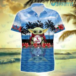 St Louis Cardinals Hawaiian Shirt Baby Yoda Baseball St Louis Cardinals Gift