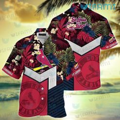 St Louis Cardinals Hawaiian Shirt Big Logo Tropical Flower St Louis Cardinals Gift